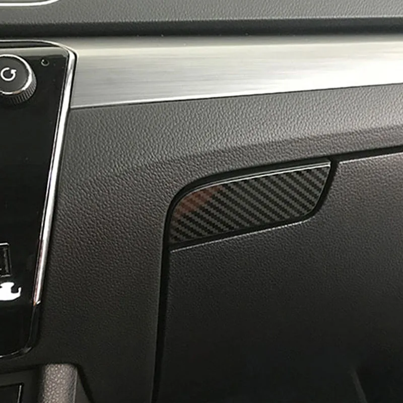 Car Stainless Steel Copilot Storage Glove Box Decorative Sequins Trim Stickers For Skoda Superb 3 2016-2020 Accessories Interior