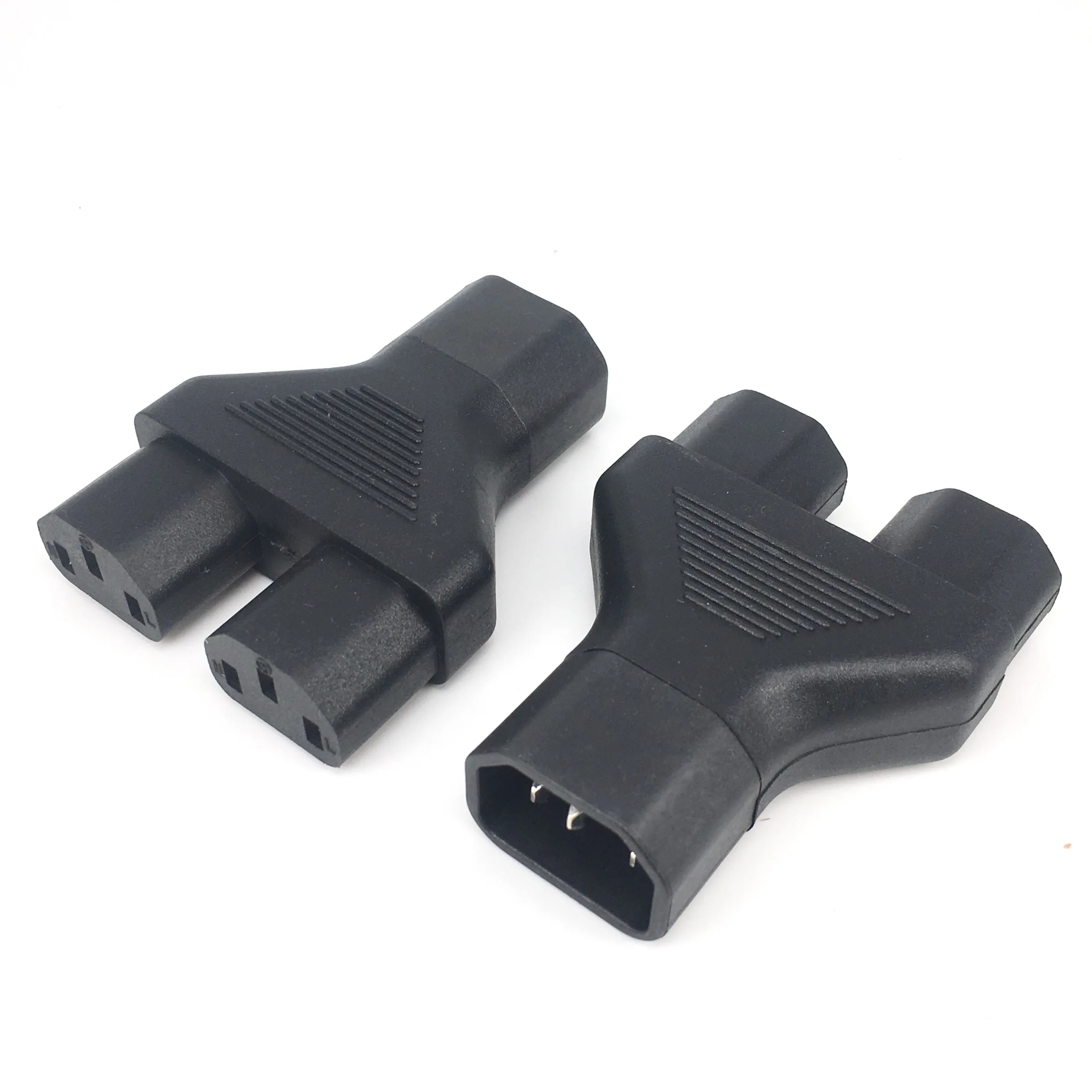 Bolantedz 1Pcs IEC 320 C14 Male to 2xC13 Female Y spliter adapter C14 TO TWO C13,IEC 320 C14 to Dual C13 AC PLUG CONVERTER