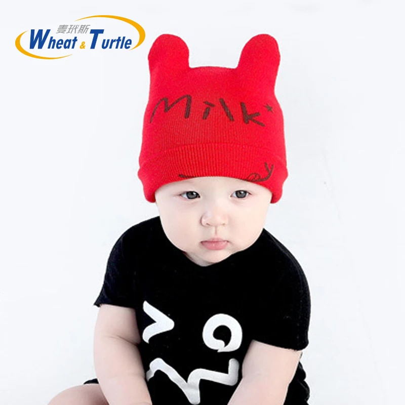 2023 Mother Kids Baby Clothing Accessories Hats Caps Unisex  Autumn Winter Cotton Knitted Beanies For Toddler Infant Girls Boys