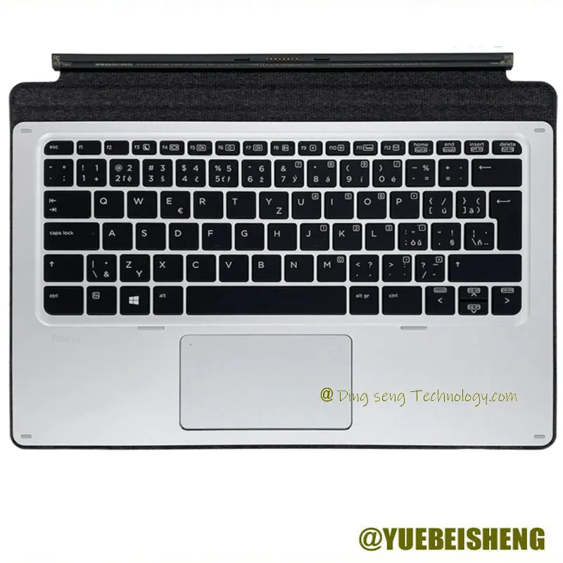 

YUEBEISHENG New for HP Elite x2 1011 G1 1012 G2 Palmrest Czech Keyboard Upper cover Touchpad