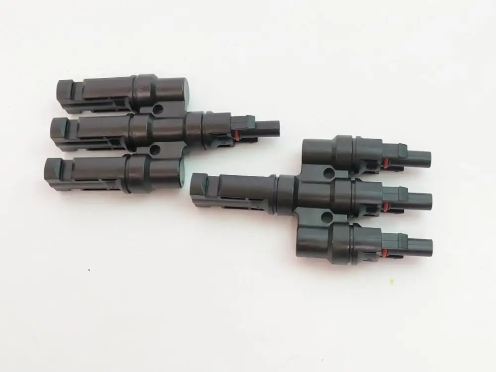 1 Pairs/lot Multi 3T Type Connector for solar panel parallel connection 3T Branch Solar connectors solar PV connector
