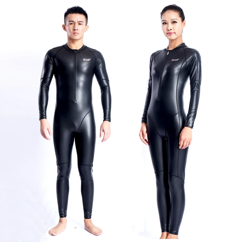 Fanceey 556 Pu Velvet full body couple swimsuit neoprene wetsuit women scuba diving suit for men wetsuit warm One piece swimwear