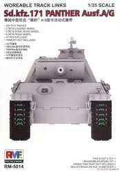 RYEFIELD MODEL RM-5014 1/35 Workable Track for Sd.kfz.171 Panther Ausf.A/G - Scale model Kit Assemble