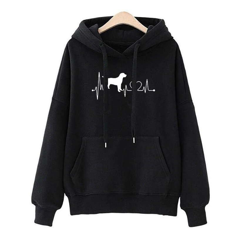 Sudaderas con estampado de perro y mamá para mujer, jerséis divertidos, Tops de pana, ropa para mujer, nuevo