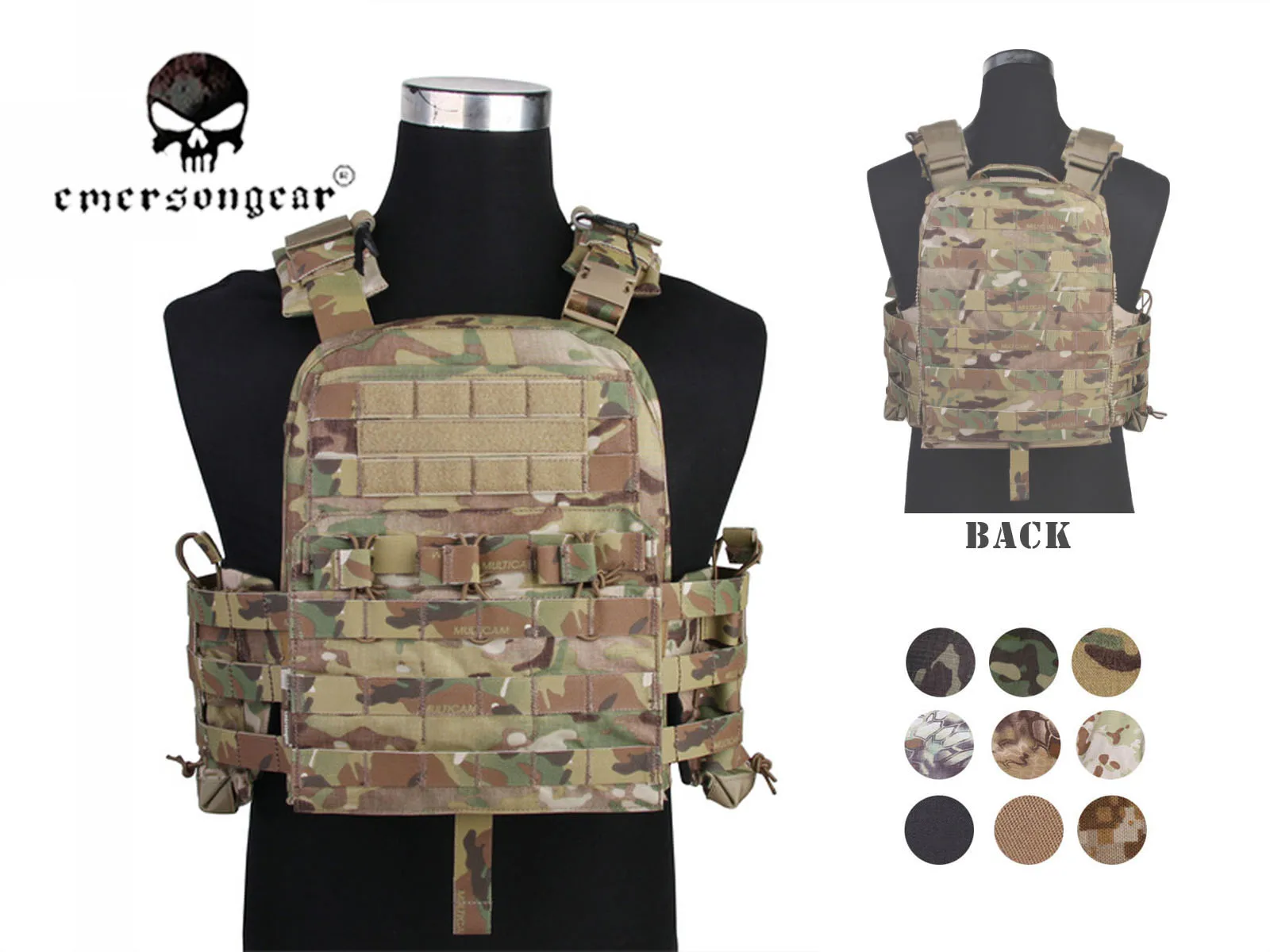 Emersongear NCPC Tactische Vest Harnas Body Armor Plate Carrier MOLLE Airsoft Jacht Combat Beschermende Guard Gear Nylon EM7435