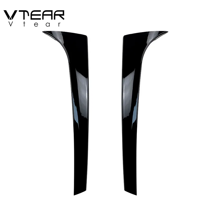 Vtear Car Spoilers Wing Cover Glossy Black Rear Window Side Spoiler Exterior Decoration Parts Accessories For Skoda Karoq 2023