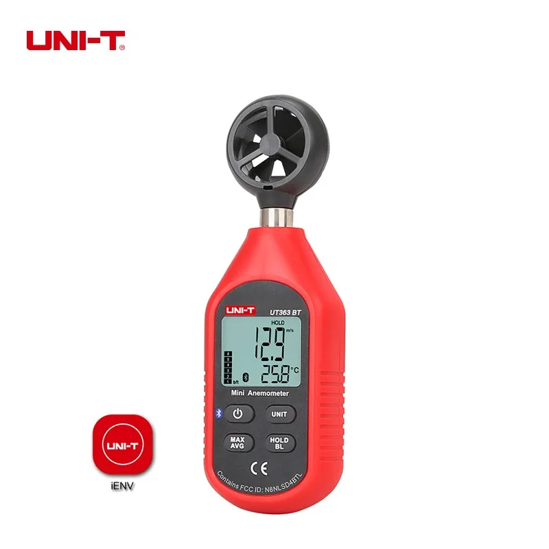 Uni-t Handheld Anemômetro Digital Medidor de Velocidade do Vento 030 m s Lcd Exposição do Fluxo de ar de Velocidade Anemômetro