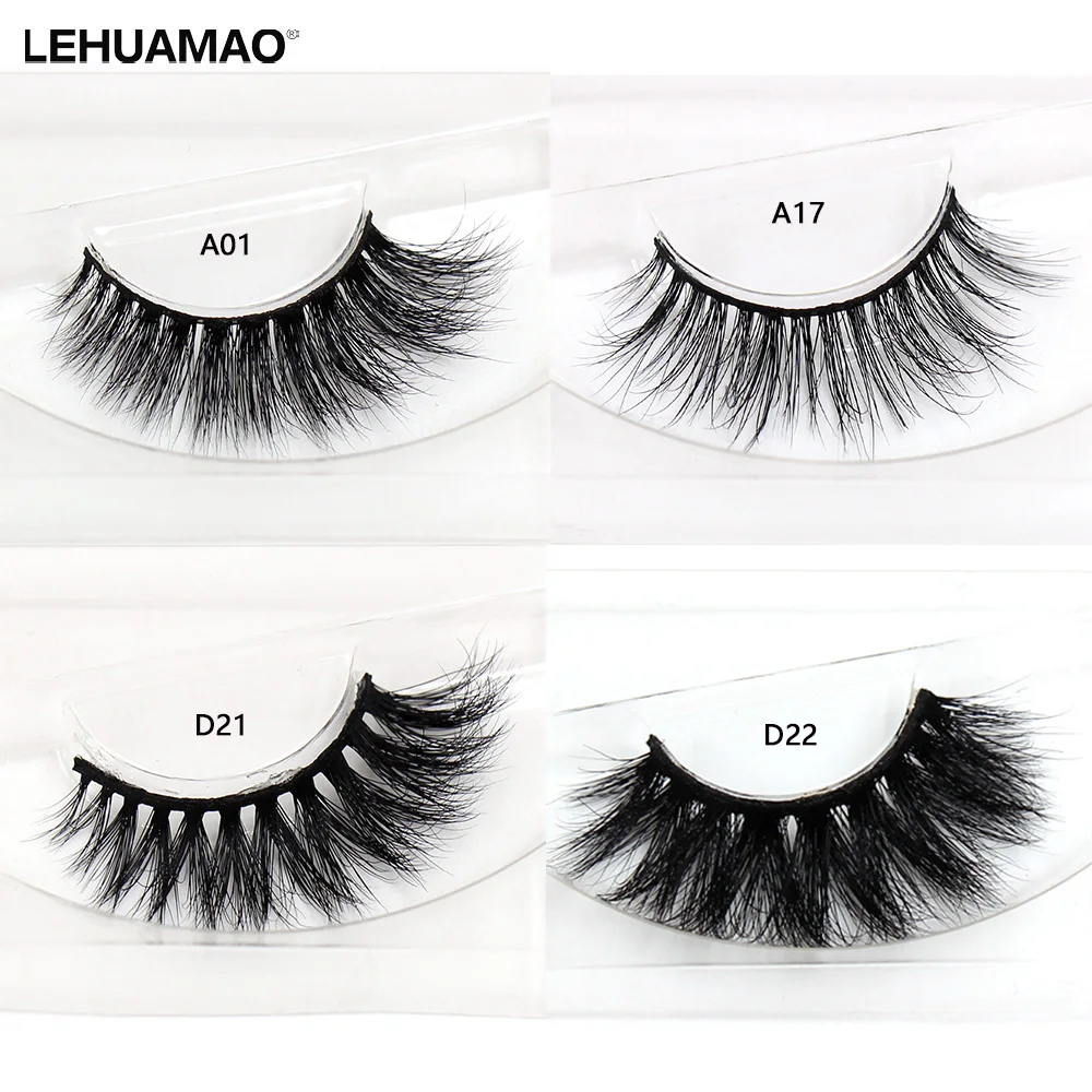 LEHUAMAO Mink Lashes 3D Mink False Eyelashes Long Lasting Natural & Lightweight Mink Eyelashes Extension Makeup Dramatic Lashes