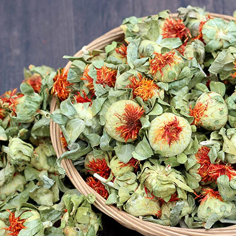 New natural Carthamus tinctorius dried Flower heads wedding flower centerpieces Dry flower Preserved Flower 2PCS/bag