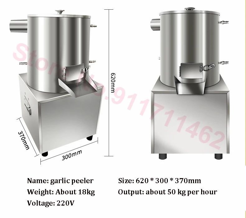 กระเทียม Peeling เครื่องเชิงพาณิชย์ไฟฟ้ากระเทียม Peeler เครื่องสแตนเลสสตีลกระเทียมผิวถอดอุปกรณ์