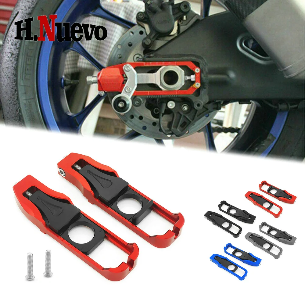 Motorcycle Chain Adjuster For Yamaha r6 YZF R6 2019 2020 2021 Chain Tensioner Accessories Cover Aluminum Rear Wheel Axle