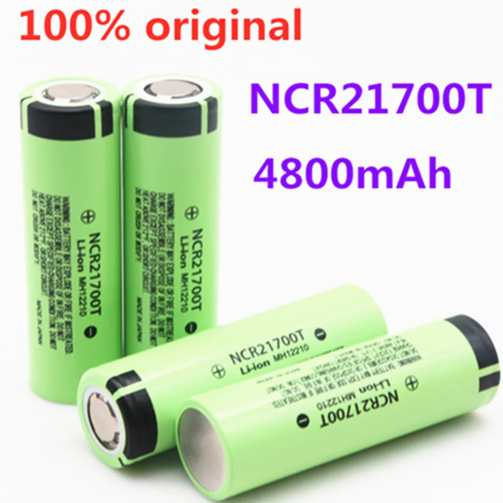 New 21700 NCR21700T Lithium Rechargeable Battery 4800mAh 3.7 V 40A High-Discharge Battery High-Drain Li-ion Battery