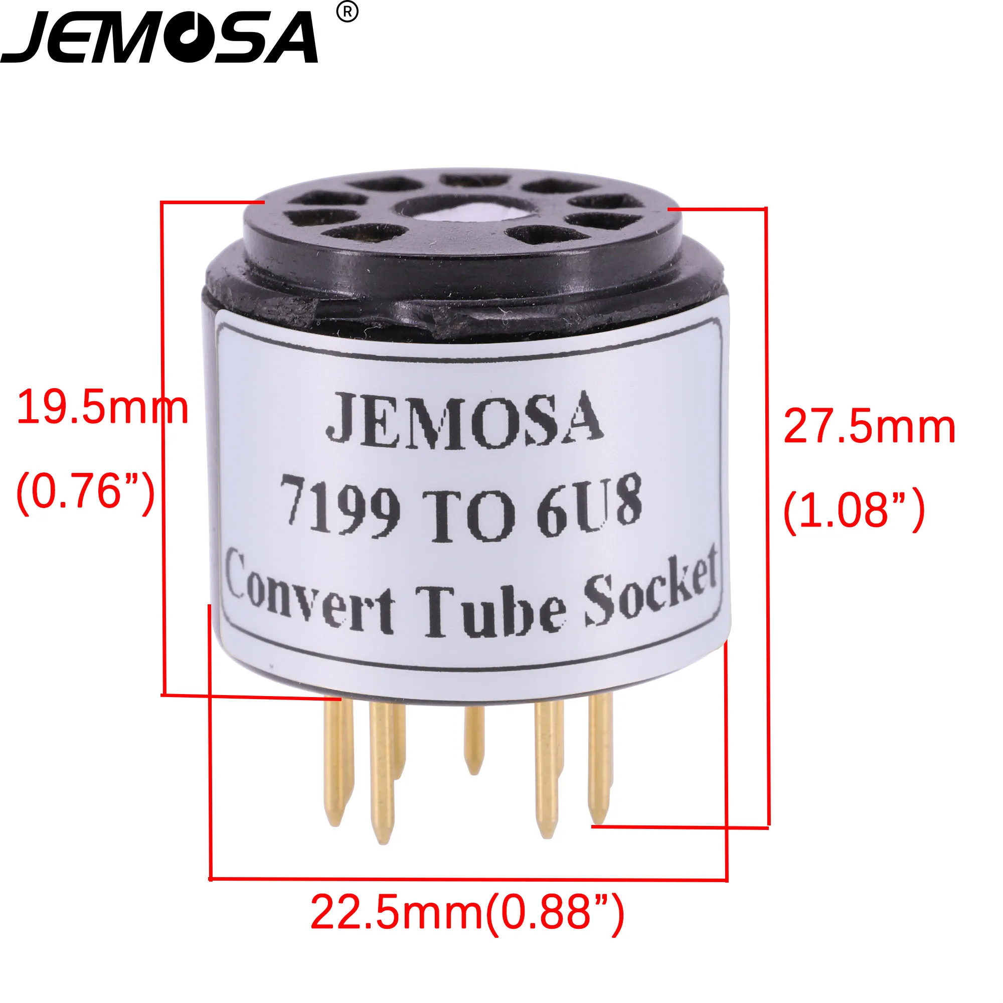 1ชิ้นท่อ9PIN ซ็อกเก็ตหลอด7199กับ ECF82 6U8A 6U8 ECF802 6F2หลอดสุญญากาศอะแดปเตอร์เต้าเสียบแปลงเสียง DIY แบบวินเทจ