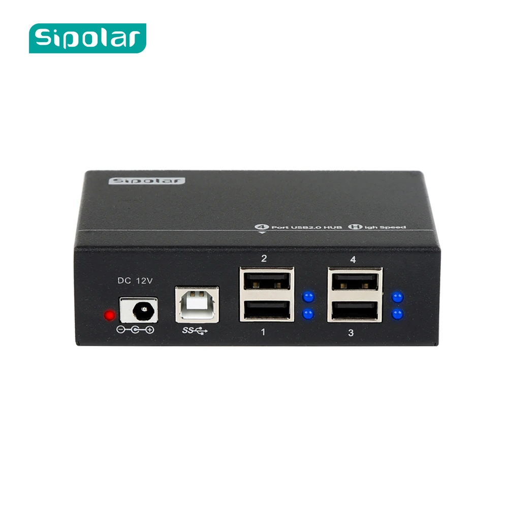 

Sipolar A-142 4 Ports Industrial Mini USB 2.0 metal Hub with Wall Mountable For PC assembly linesServer Rack