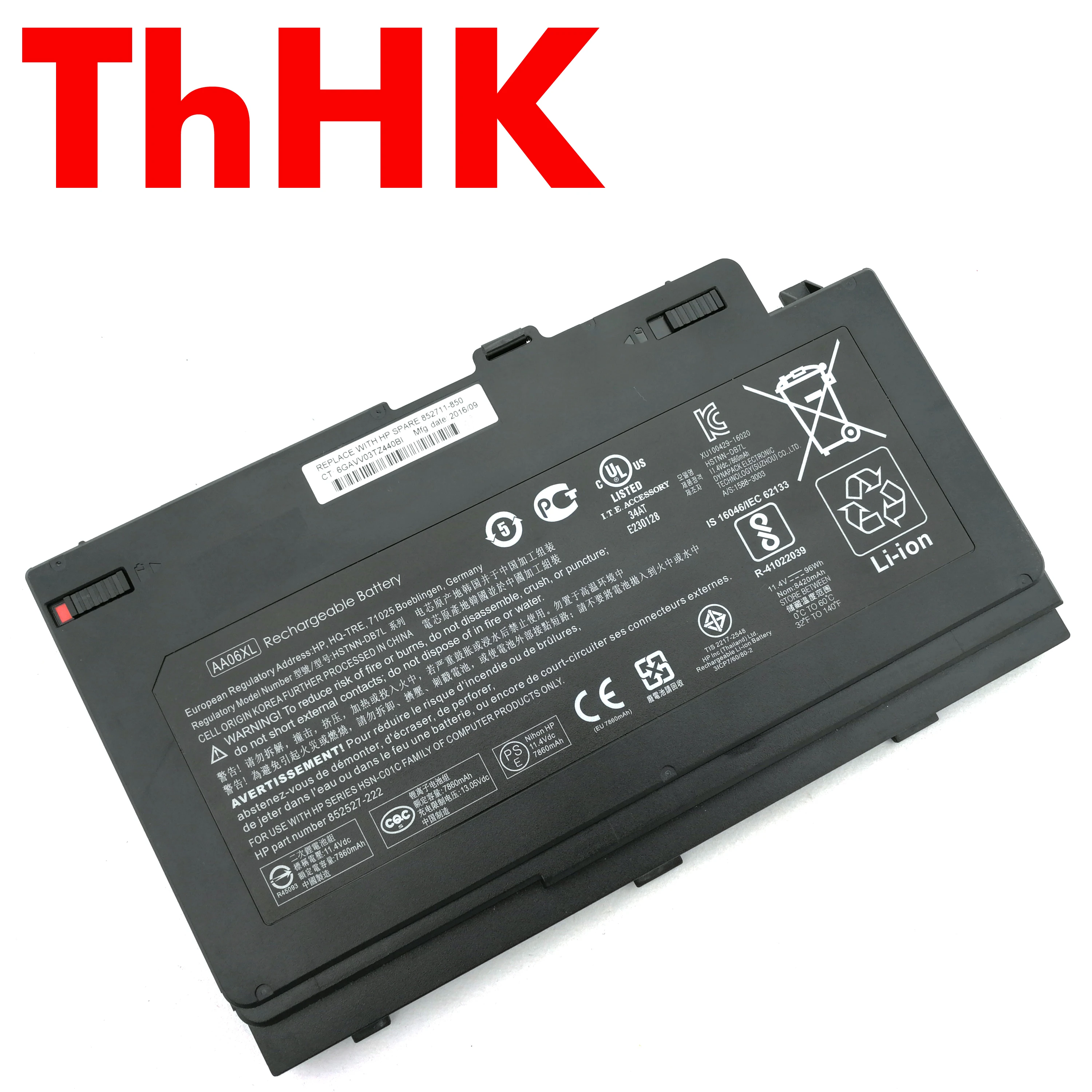 Genuine Original AA06XL AA06096XL HSTNN-DB7L 852527-222 Laptop Battery For HP ZBook 17 G4 G4-1JA88AW G4-1RQ78EA G4-Y3J82AV