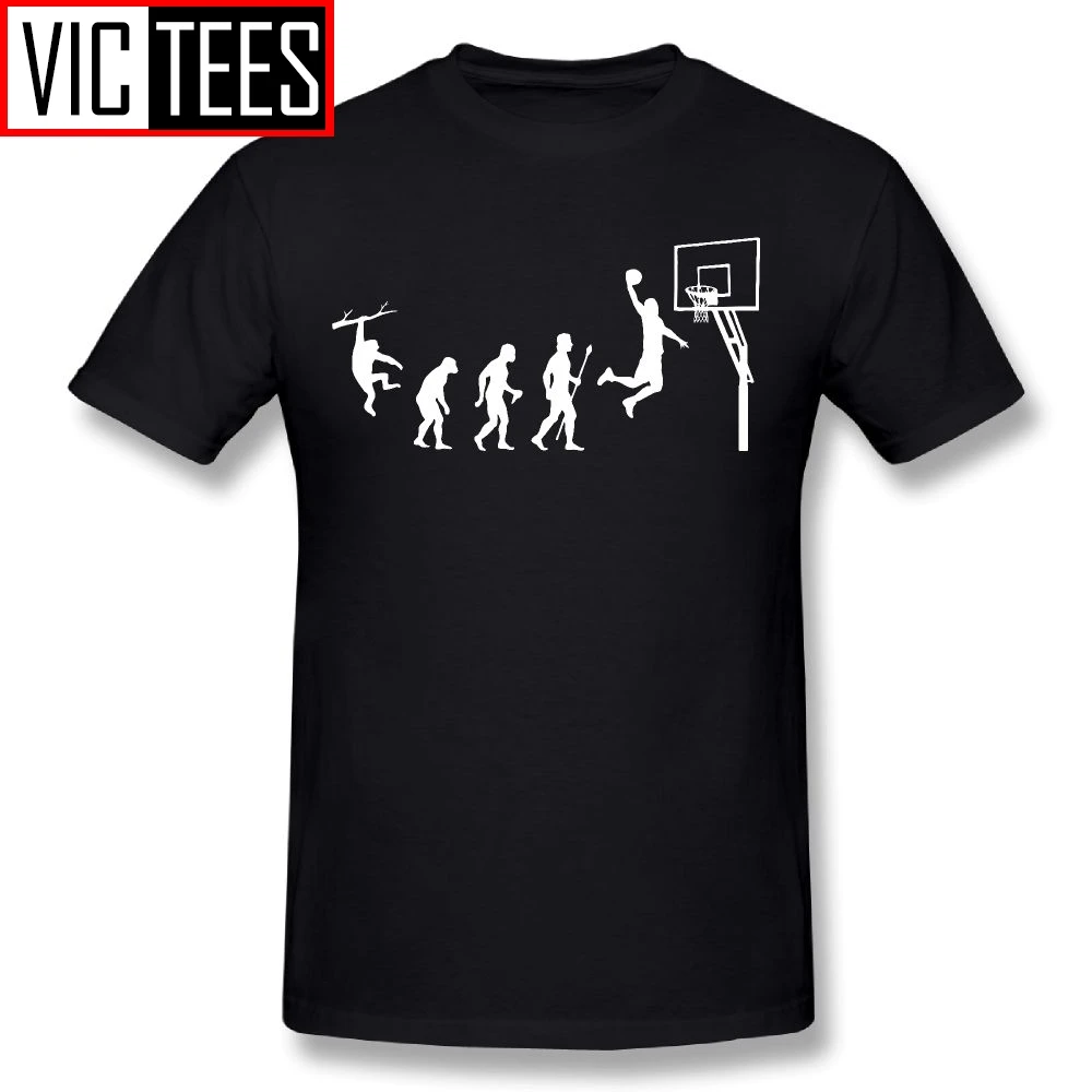 

Men's Born to Play Basketball Evolution Funny T Shirt Funny 100% Cotton Tees T-Shirtss Man Plus Size