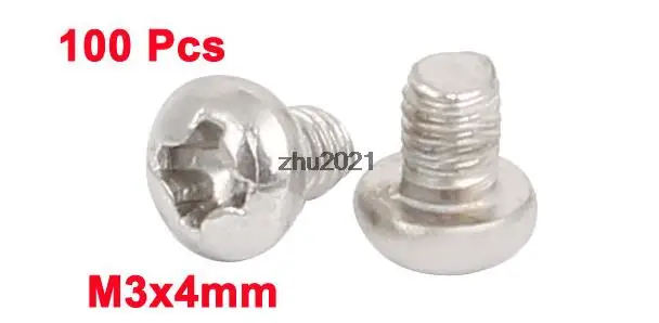 M3x4mm สแตนเลส Phillips หัวสกรู100Pcs