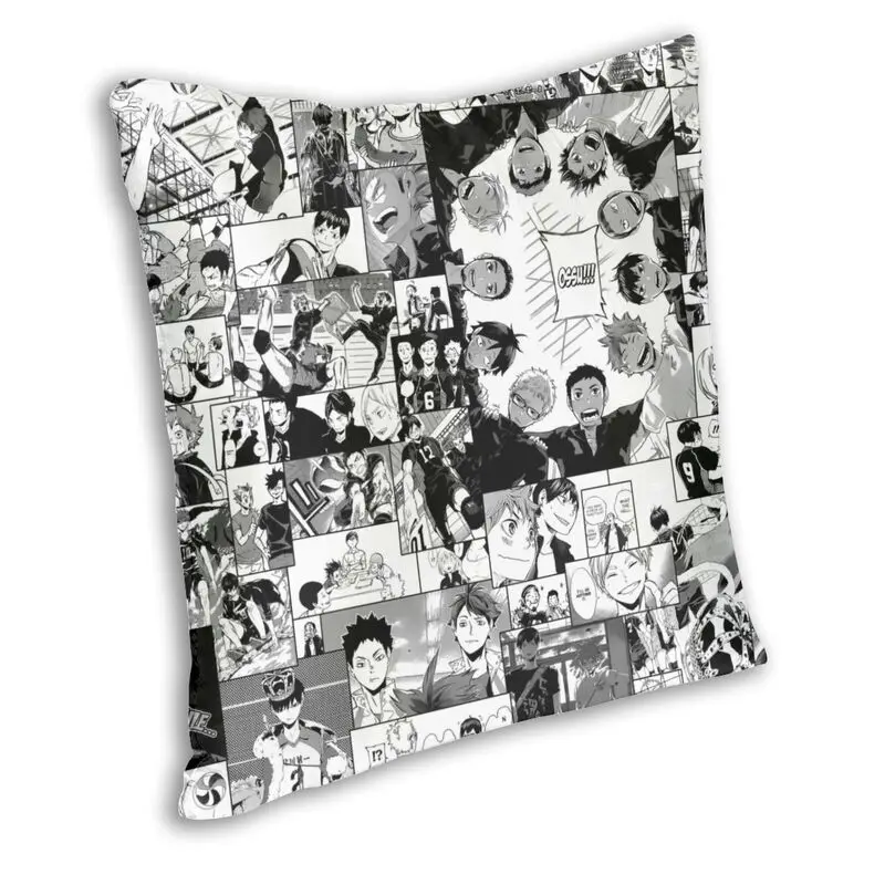 Personalized Haikyuu Karasuno Collage Pillow Case Home Decorative 3D Printed Japan Volleyball Anime Manga Cushion Cover for Sofa