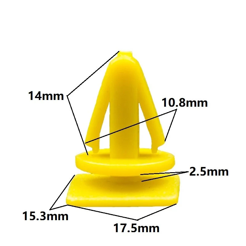 30 Pieces Yellow Car Interior Door Card Trim Panel Plastic Moulding Retaining Clips Snaps Fasteners For Hyundai