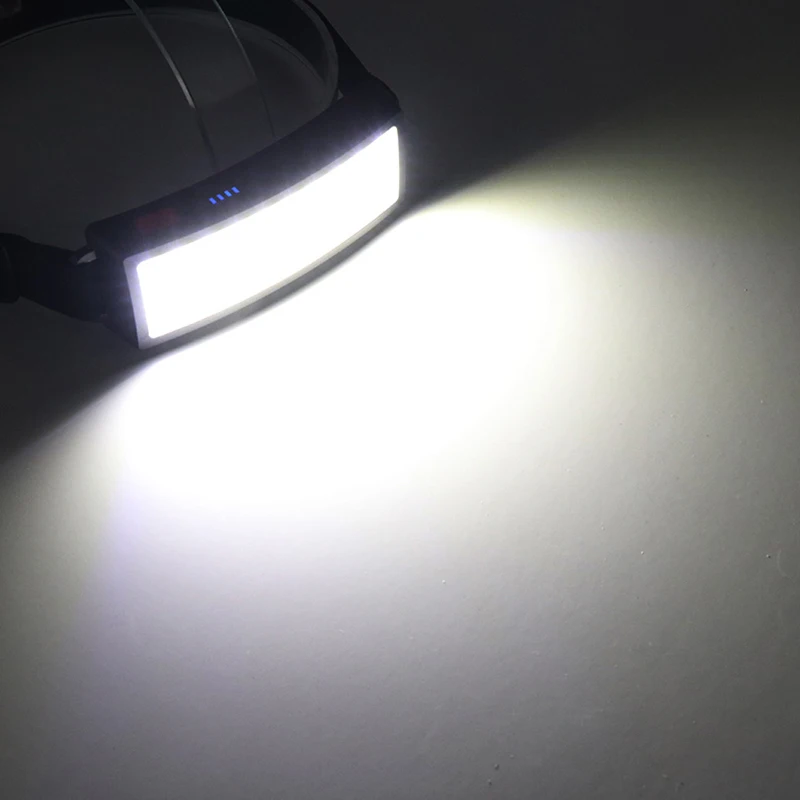 New Trend Cob Headlights Outdoor Household Portable LED Headlight with Built-in 1200mah Battery USB Rechargeable Head Lamp