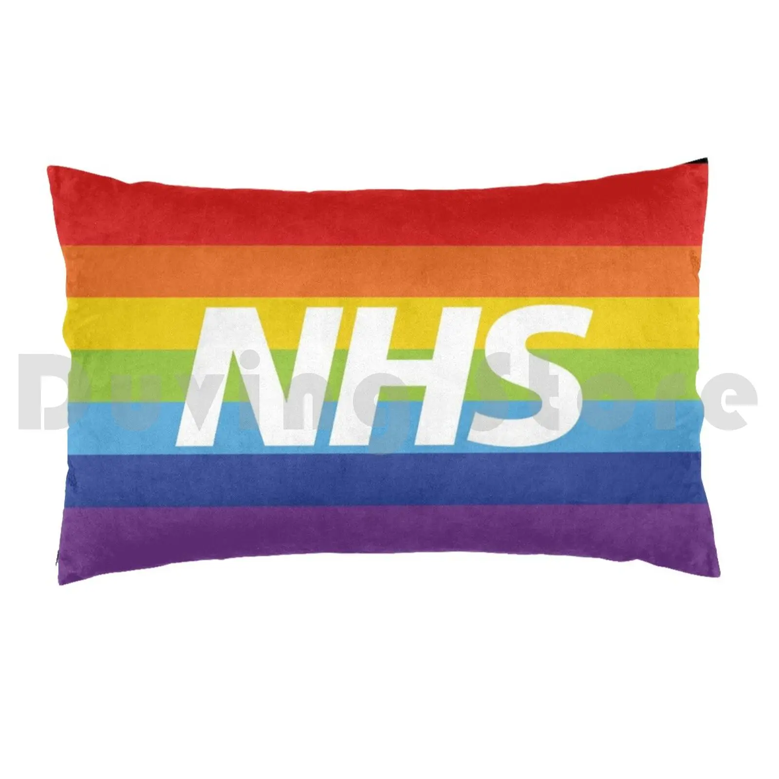 Nhs قوس قزح كيس وسادة مطبوعة 35x50 Nhs الحب الخدمة الصحية الوطنية الصحة الأبطال الوطني Nhs أبطال