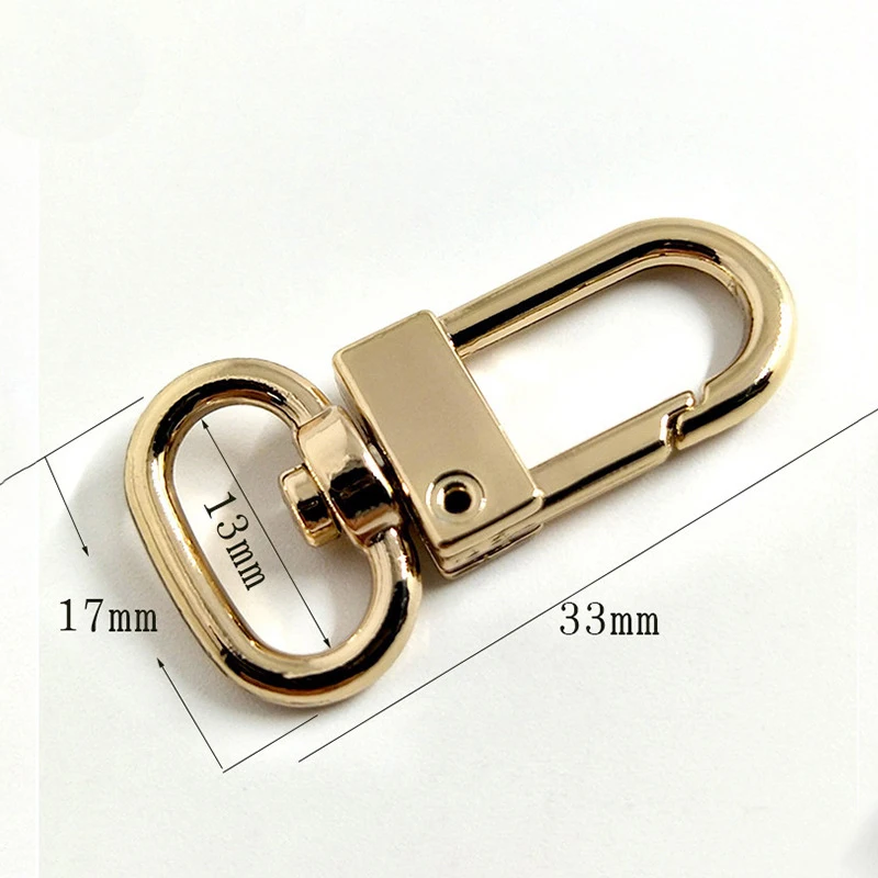 10Pcs 1/2 inch Metal Swivel Trigger Lobster Clasp Snap Hook Key Chain Rings For DIY Craft Backpack Bag Parts 12mm