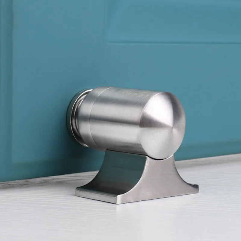 

Neodymium Magnet Door Stopper 304 Stainless Steel Strong Magnetic Floor Suction Mini Door Stop Furniture Hardware