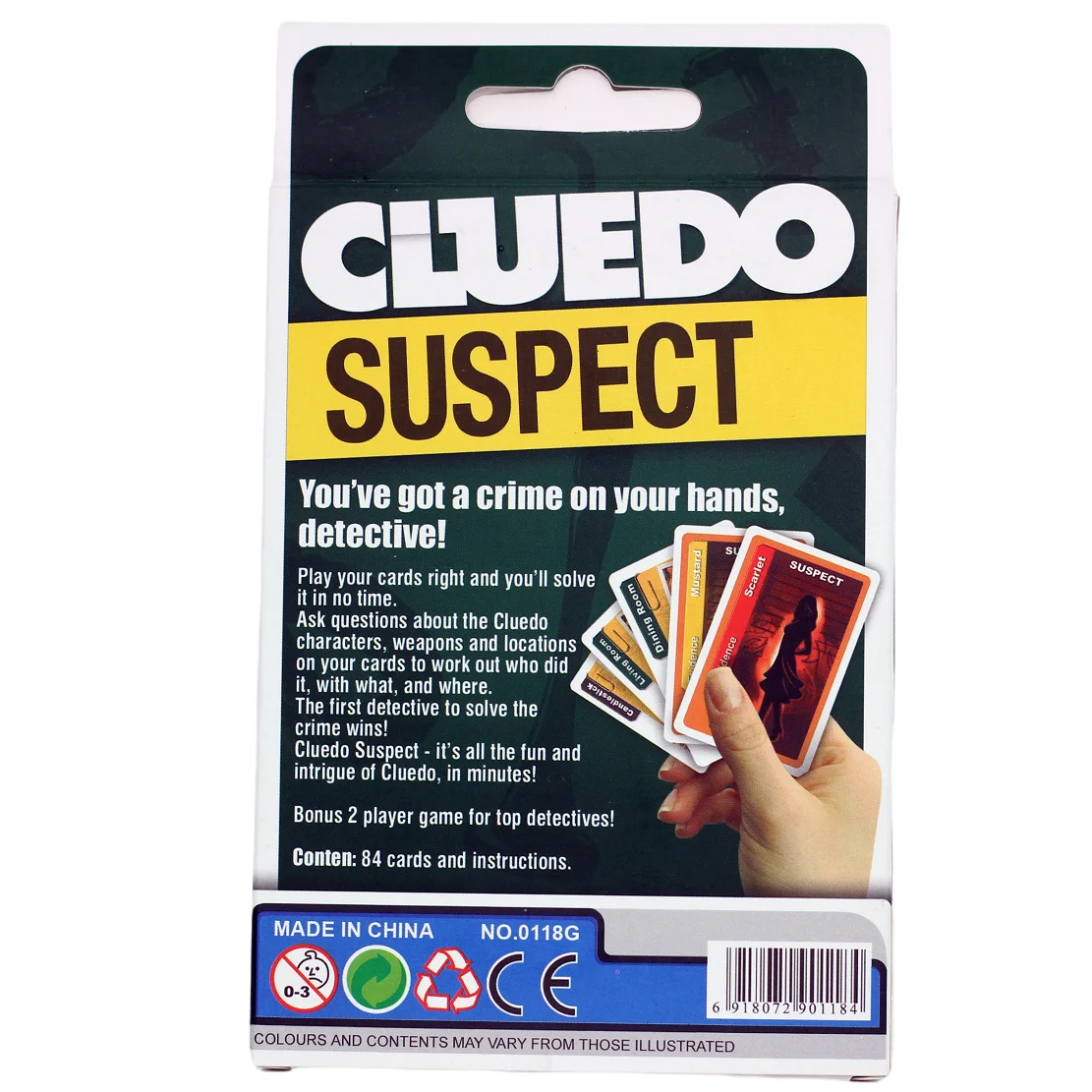 Fun Cluedo Suspect Game Card Board Toy For Adult Family Party