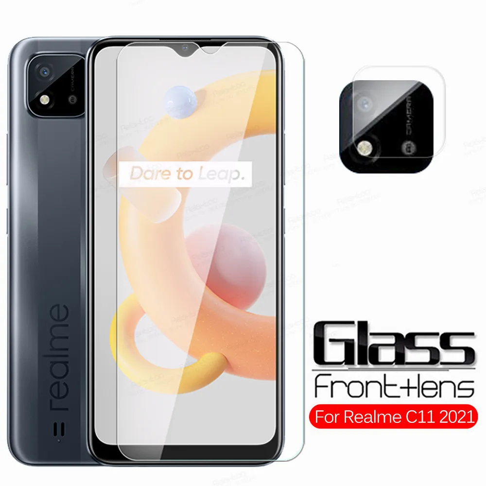 Защитное стекло для экрана и камеры Oppo Realme C11 2021, закаленное стекло для Realmec11 Redmi Realmy C 11 RMX3231 6,52 дюйма, защитная пленка