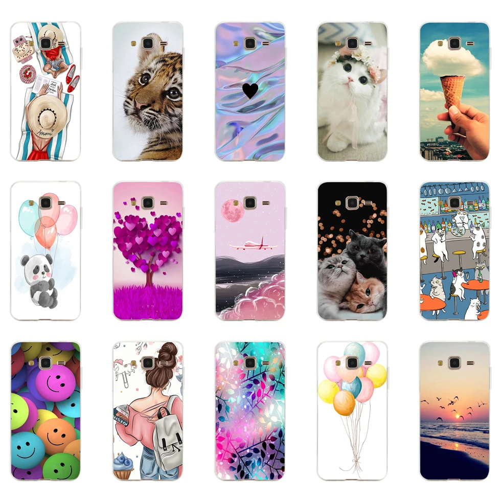 Soft TPU Cases FOR Samsung Galaxy Grand Prime Case Cover G530 G530H G531F Bumper FOR Samsung Grand Prime Cover Flower 5