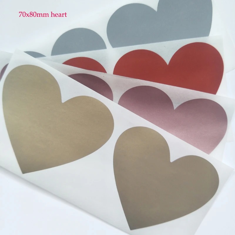 Scratch Off Sticker Heart Shape Color Blank For Secret Code Covering Home Game Wedding Reward Card