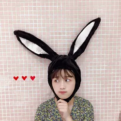 Large Bunny Ears Hat Bunny Hood Hat With Earflaps Party Women Girls Long Cap Plush Rabbit Ears Hat Шапка Зимняя Женская #P5