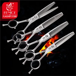 Fenice 6 inch Hair Thinning Styling Tool Hair Scissors Barber Scissors Stainless Steel Salon Hairdressing Shears Teeth Blades
