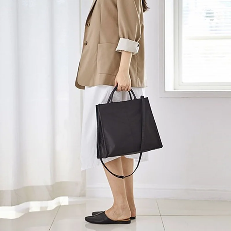 2024 Simple Nylon Business Briefcase Female Ol Lightweight Waterproof Handbag Student Shoulder Slung Briefcase