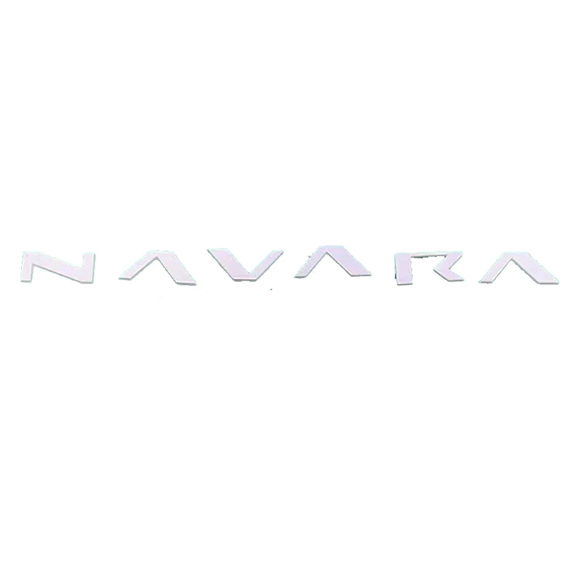 NAVARA GRILLE TOP LOGO LETTER FIT FOR NISSAN NP300 2021 3D EMBLEM GLUE CHROMIUM STYLING ORIGINAL SIZE ABS STICKER