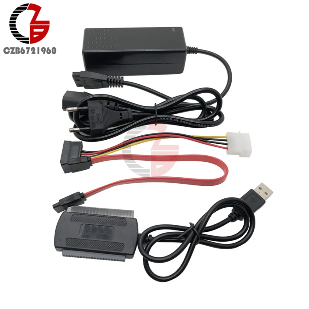SATA PATA IDE Drive to USB 2.0 Adapter Converter Cable Connector for Hard Drive Disk HDD 2.5\