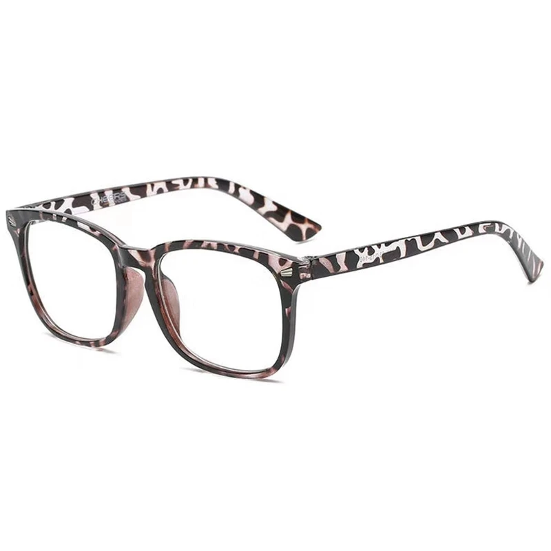 Retro Square Decorative Glasses Women Anti-Blue Light Computer Eyewear Big Size Reading Eyeglasses Frame Diopters +0+1+2+3.5+4