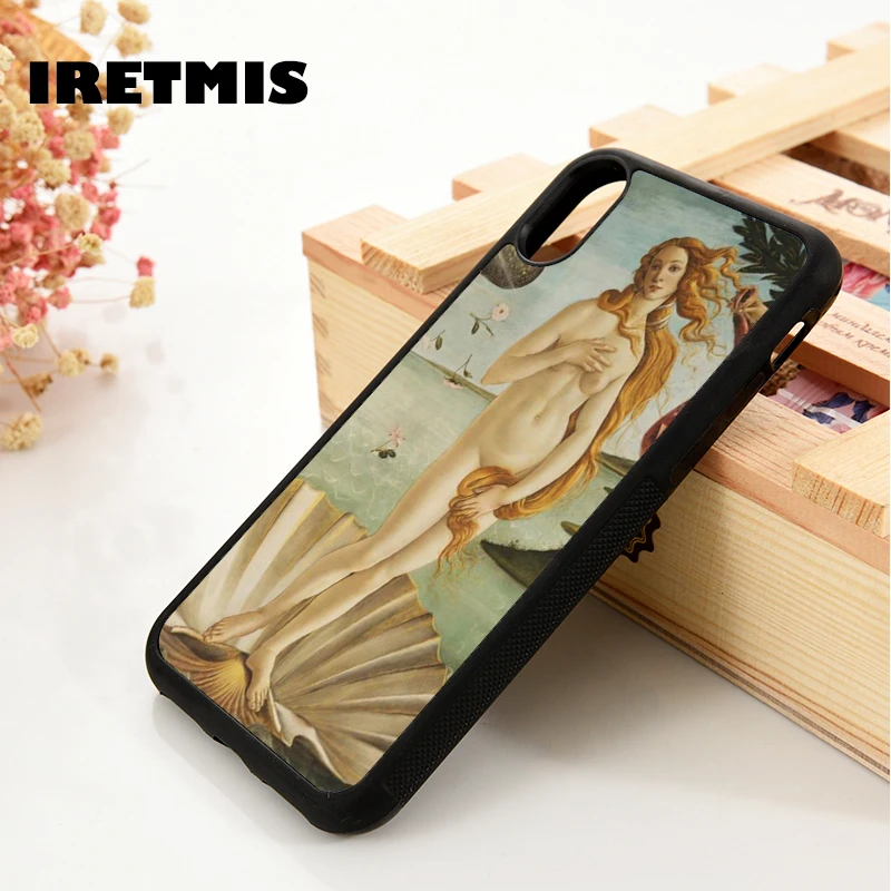 Iretmis 5 5S SE 6 6S TPU Silicone Rubber phone case cover for iPhone 7 8 plus X Xs 11 Pro Max XR the birth of venus