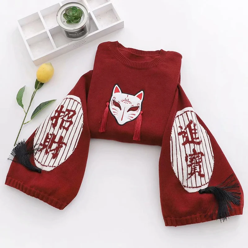 2022 Winter High Street Women Pullover Embroidered Sweater Trend Round neck Knit Short Slim Sexy Outwear Christmas Clothes