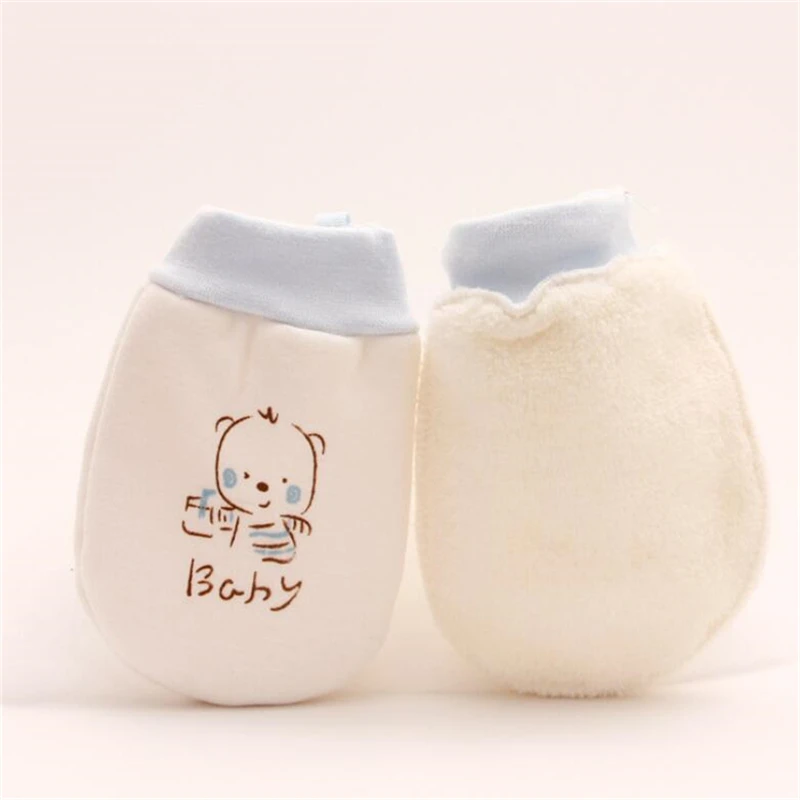 Cartoon Anti-grasping Gloves Four Seasons Newborn Safety Boys Girls Anti Scratch For Newborn Protection Face Baby Mitten