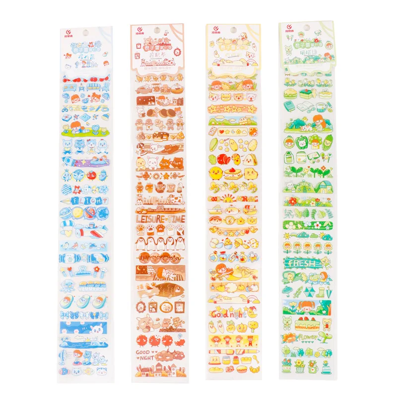 Kawaii Cartoon dziewczyna zwierząt owoce dekoracyjne papiernicze naklejki pcv Scrapbooking DIY pamiętnik Album Stick label