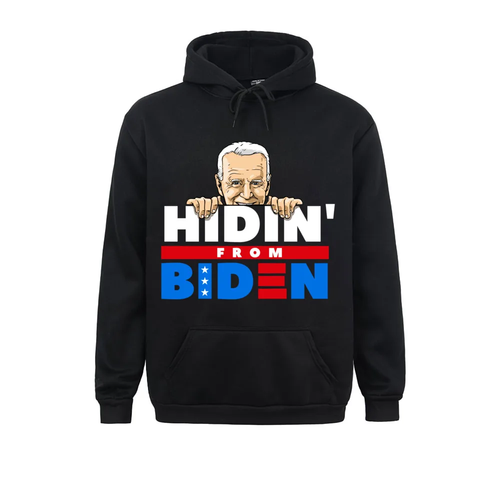 Men Hoodies Hiding From Biden President 2020 Funny Political Pullover Men Hoodie Winter Long Sleeve Adult Sweatshirts Clothes