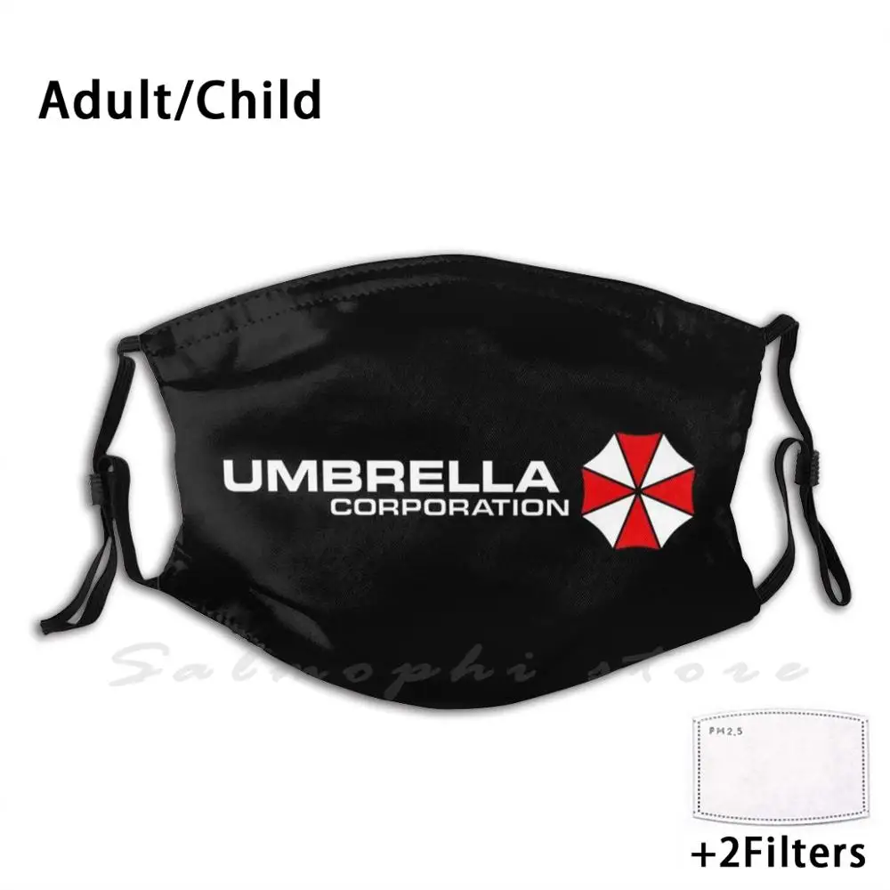 Umbrella Corporation Funny Print Reusable Pm2.5 Filter Face Mask Umbrella Corporation Video Game Video Games Mask Masks Washable