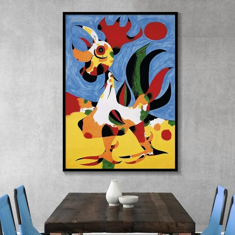 Surrealism Joan Miro Abstract Watercolor Canvas Painting Posters and Prints Wall Art Pictures for Living Room Home Decoration