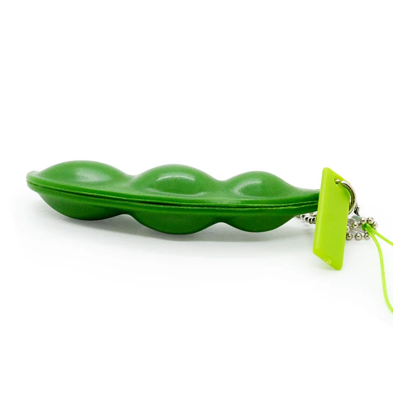 Infinite Squeeze Edamame Keychain Pop It Squishy Fidget Toys Decompression Anti Stress Reliever Adult Fidgets Jewelry Gift