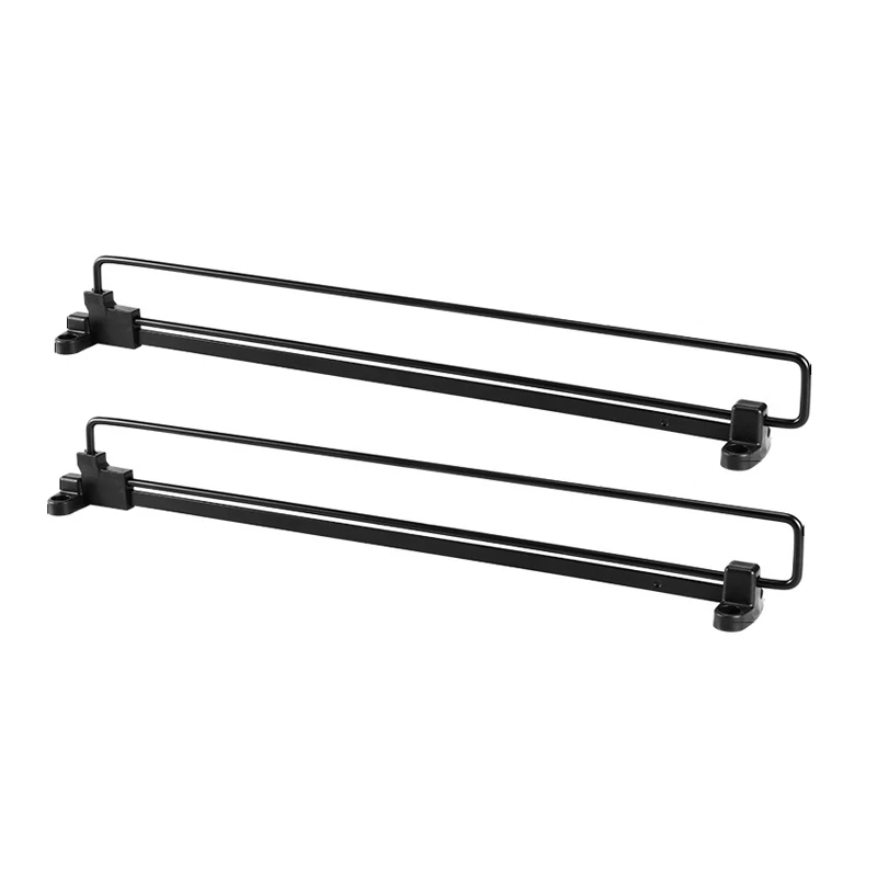 

2Pcs Adjustable Clothes Rails Wardrobe Pull Out Retractable Cabinet Clothes Hanger Closet Rod Rail Organizer Rack Closet Rods