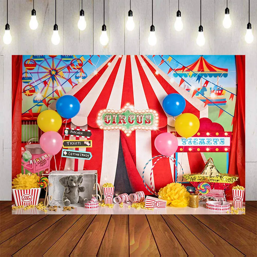 

Mehofond Amusement Park Photography Background Circus Elephant Birthday Party Backdrops Decor Photocall Backdrop Photo Studio