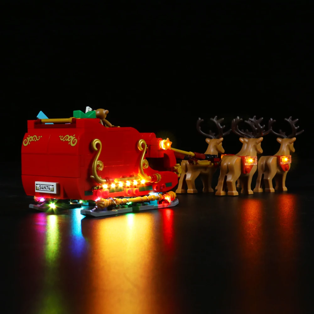 Vonado LED Lighting Set for 40499 Santa's Sleigh Collectible Model Toy Light Kit, Not Included the Building Block