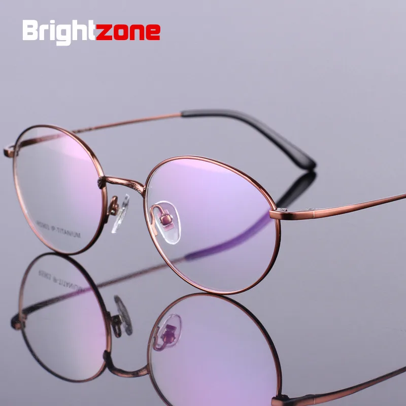 

High Quality Full Rim Pure Titanium Oval Round Optical Spectacle Eyeglass Myopia Prescription Glasses Frame Gafas Oculos De Grau