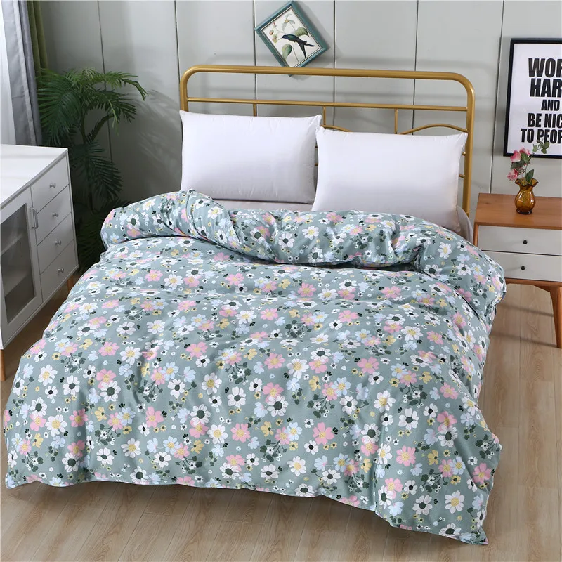 1 piece of pure natural high-density cotton reactive printing fabric high-quality duvet cover with zipper customizable size